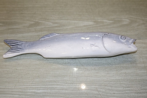 Sardinha em cerâmica - Branco e Cinza Azulado