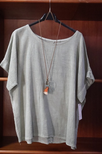 Blusa Oversize em Algodão Natural –