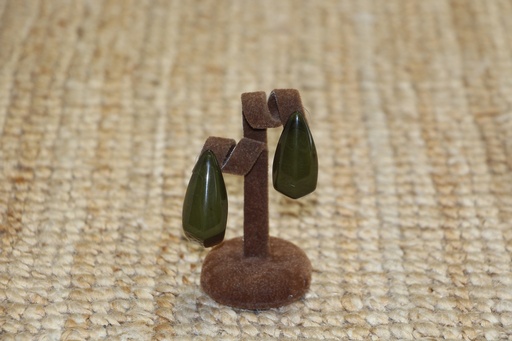Brincos Pendentes Gota Verde Oliva